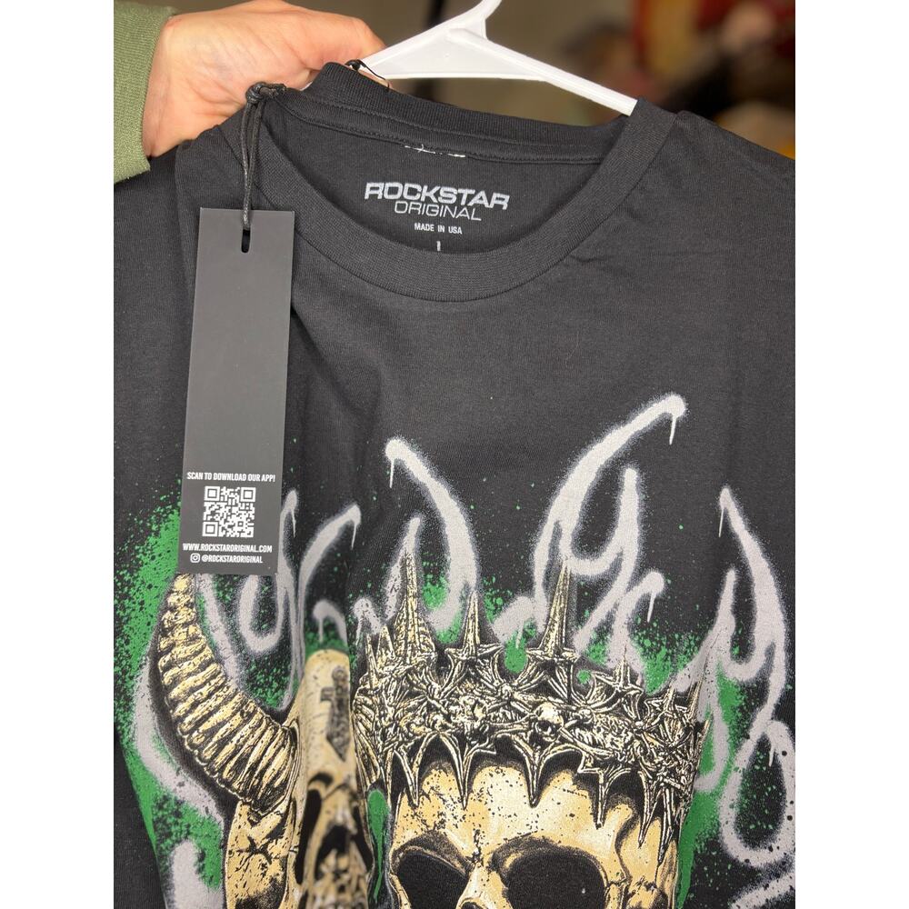 NWT Sz. L - Men's Tenacity Skull Couple Tee (Black) - Picture 2 of 3